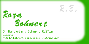 roza bohnert business card